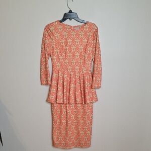 Chic DAINTY JEWELLS Patterned Peplum Dress SIZE SMALL